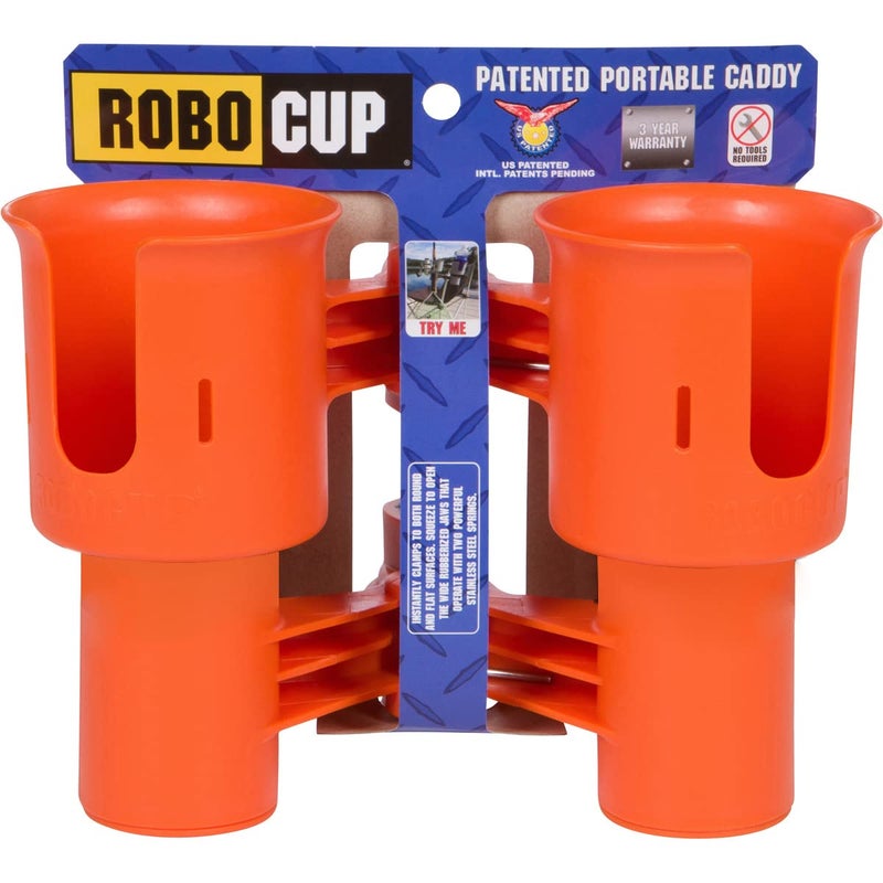 ROBOCUP, Orange, Updated Version, Best Cup Holder for Drinks, Fishing Rod/Pole, Boat, Beach Chair/Golf Cart/Wheelchair/Walker - Image 2